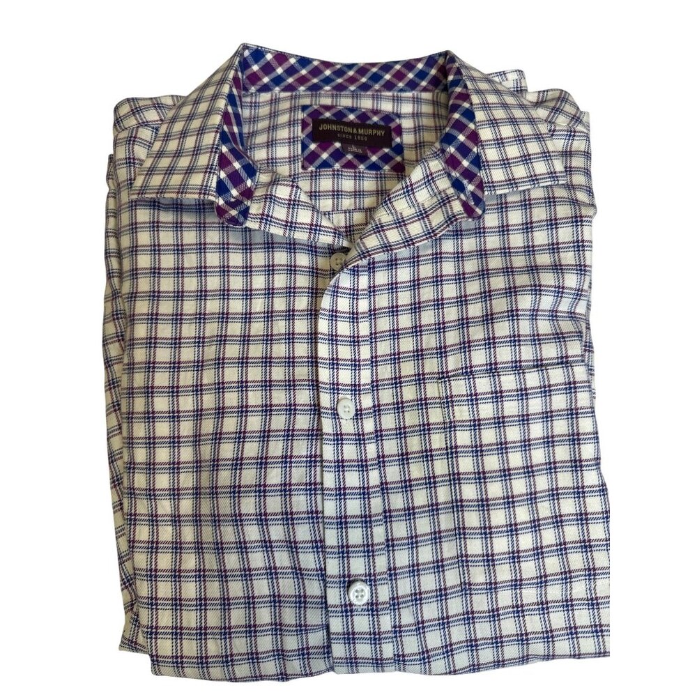 Johnston & Murphy Premium Cotton Shirt, Large,